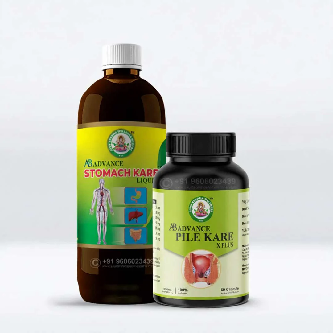 Ayur Brahma Wellness Advance Pile Kare X Plus Capsules & AB Advance Stomach Kare Liquid Combo Ayur Brahma Wellness Advance Pile Kare X Plus Capsules & AB Advance Stomach Kare Liquid Combo
